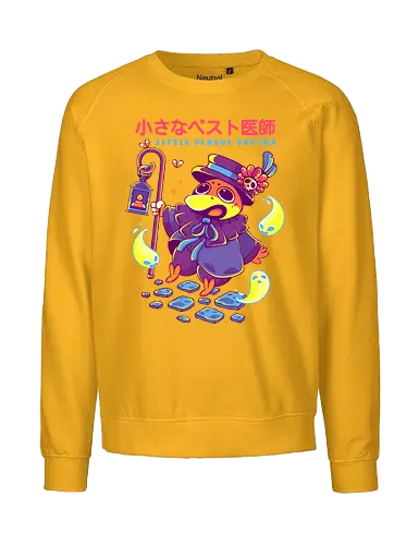 LITTLE PLAGUE DOCTOR - plague, plague doctor, halloween, crow, cute, kawaii, fantasy, ghosts - Fairtrade Sweatshirt