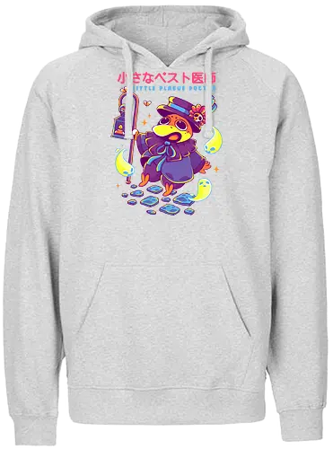 LITTLE PLAGUE DOCTOR - plague, plague doctor, halloween, crow, cute, kawaii, fantasy, ghosts - Fairtrade Hoodie