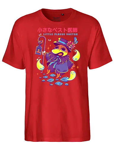 LITTLE PLAGUE DOCTOR - plague, plague doctor, halloween, crow, cute, kawaii, fantasy, ghosts - Fairtrade T-Shirt