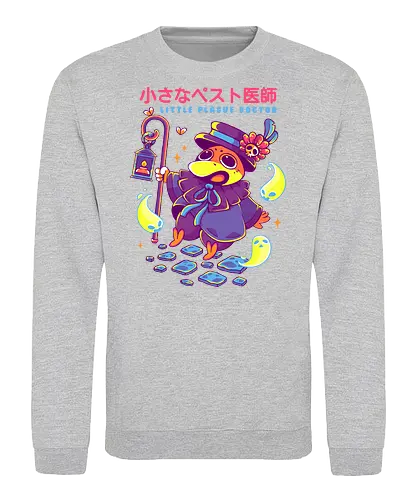 LITTLE PLAGUE DOCTOR - plague, plague doctor, halloween, crow, cute, kawaii, fantasy, ghosts - Sweatshirt