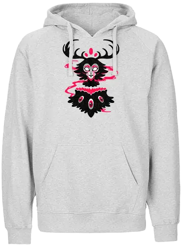 BARN OWL LADY - barn owl, owl, fantasy, gothic, halloween, spirit, ghost, owl lady - Fairtrade Hoodie