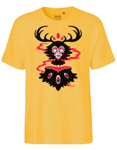 BARN OWL LADY - barn owl, owl, fantasy, gothic, halloween, spirit, ghost, owl lady - Fairtrade T-Shirt