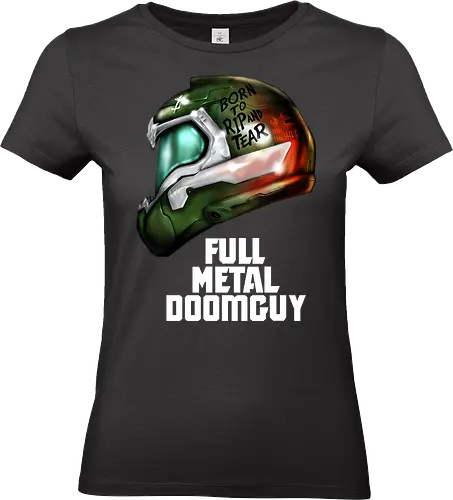 Full Metal Marine - doom, marine, mars, alien, rock, metal, cacodemon, demon - Standard T-Shirt (Frauen)