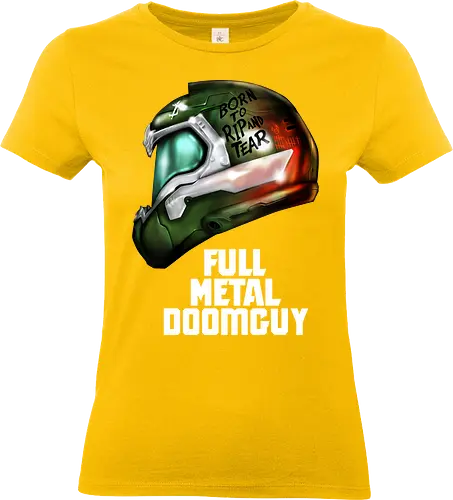 Full Metal Marine - doom, marine, mars, alien, rock, metal, cacodemon, demon - Standard T-Shirt (Frauen)
