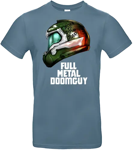 Full Metal Marine - doom, marine, mars, alien, rock, metal, cacodemon, demon - Standard T-Shirt
