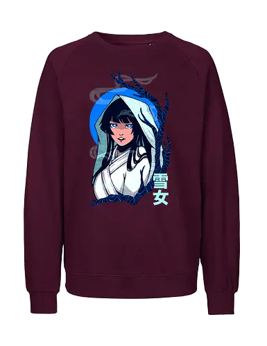 YUKI ONNA - yuki onna, yuki, japan, japanese, yokai, anime, snow, snow lady, halloween - Fairtrade Sweatshirt