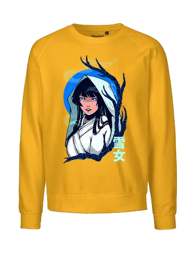 YUKI ONNA - yuki onna, yuki, japan, japanese, yokai, anime, snow, snow lady, halloween - Fairtrade Sweatshirt