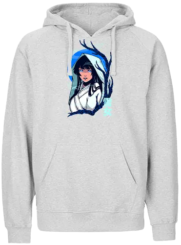 YUKI ONNA - yuki onna, yuki, japan, japanese, yokai, anime, snow, snow lady, halloween - Fairtrade Hoodie