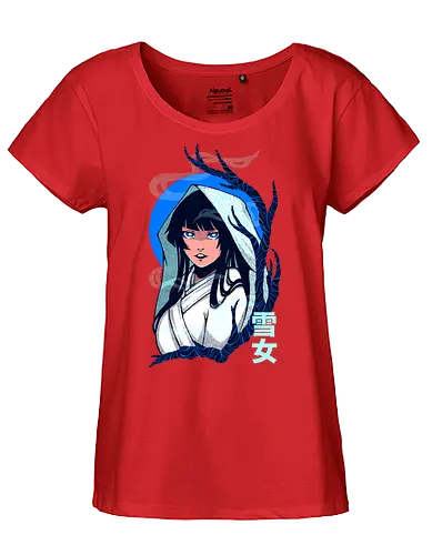 YUKI ONNA - yuki onna, yuki, japan, japanese, yokai, anime, snow, snow lady, halloween - Fairtrade Girl Shirt
