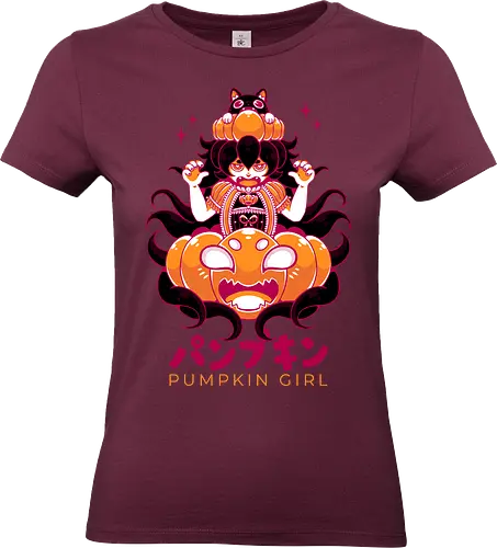 PUMPKIN GIRL - halloween, pumpkin, pumpkin girl, cute, kawaii, fantasy, gothic, lolita, gothic lolita - Standard T-Shirt (Frauen)