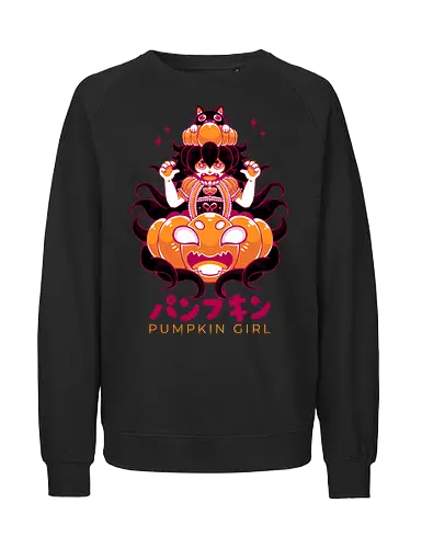 PUMPKIN GIRL - halloween, pumpkin, pumpkin girl, cute, kawaii, fantasy, gothic, lolita, gothic lolita - Fairtrade Sweatshirt