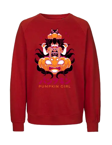 PUMPKIN GIRL - halloween, pumpkin, pumpkin girl, cute, kawaii, fantasy, gothic, lolita, gothic lolita - Fairtrade Sweatshirt