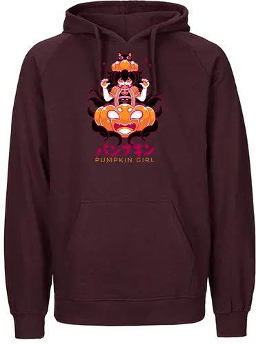 PUMPKIN GIRL - halloween, pumpkin, pumpkin girl, cute, kawaii, fantasy, gothic, lolita, gothic lolita - Fairtrade Hoodie