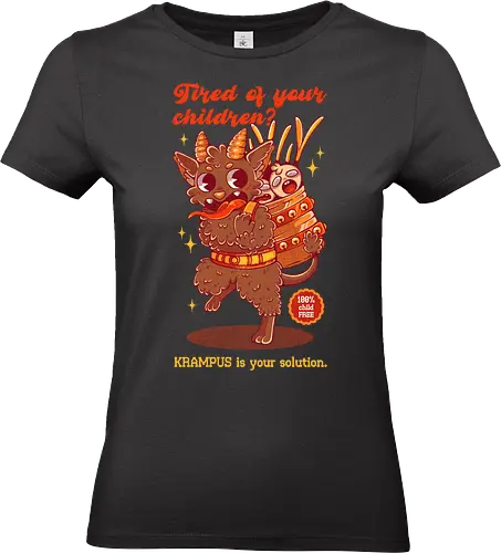 BEWARE THE KRAMPUS - xmas, retro, merry xmas, krampus, joke, vintage, christmas, holidays - Standard T-Shirt (Frauen)