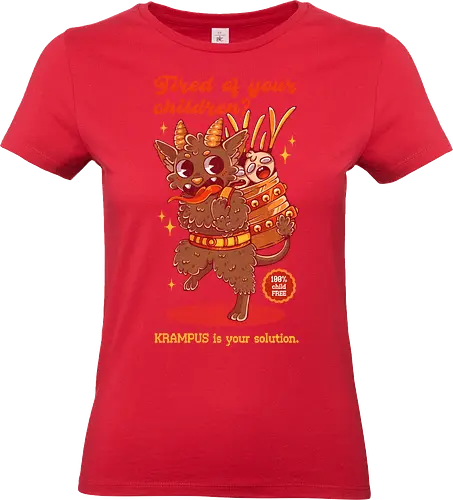 BEWARE THE KRAMPUS - xmas, retro, merry xmas, krampus, joke, vintage, christmas, holidays - Standard T-Shirt (Frauen)