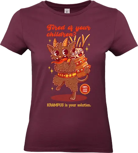 BEWARE THE KRAMPUS - xmas, retro, merry xmas, krampus, joke, vintage, christmas, holidays - Standard T-Shirt (Frauen)