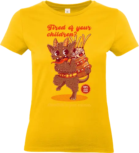 BEWARE THE KRAMPUS - xmas, retro, merry xmas, krampus, joke, vintage, christmas, holidays - Standard T-Shirt (Frauen)