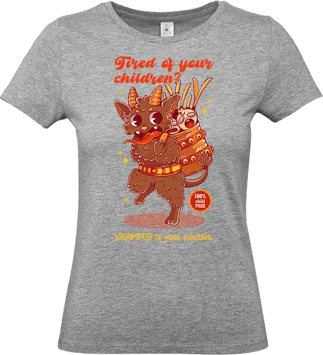 BEWARE THE KRAMPUS - xmas, retro, merry xmas, krampus, joke, vintage, christmas, holidays - Standard T-Shirt (Frauen)
