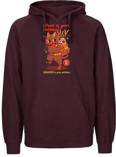 BEWARE THE KRAMPUS - xmas, retro, merry xmas, krampus, joke, vintage, christmas, holidays - Fairtrade Hoodie