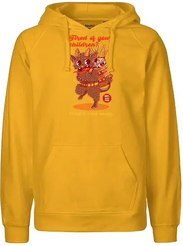 BEWARE THE KRAMPUS - xmas, retro, merry xmas, krampus, joke, vintage, christmas, holidays - Fairtrade Hoodie