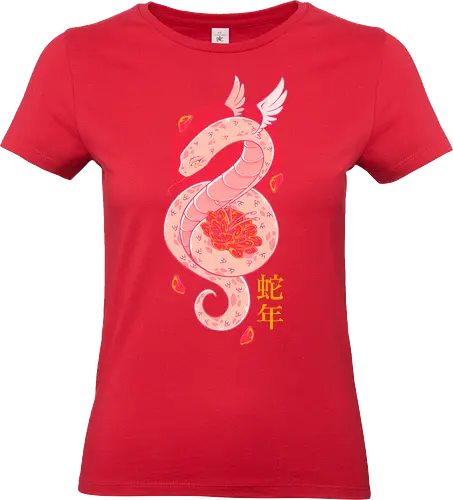 YEAR OF THE SNAKE - snake, year of the snake, serpent, china, japan, japanese, pink, cute - Standard T-Shirt (Frauen)