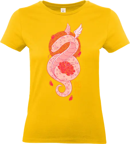 YEAR OF THE SNAKE - snake, year of the snake, serpent, china, japan, japanese, pink, cute - Standard T-Shirt (Frauen)
