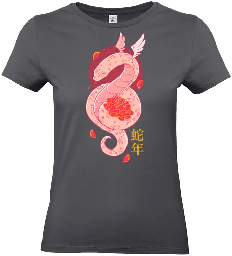 YEAR OF THE SNAKE - snake, year of the snake, serpent, china, japan, japanese, pink, cute - Standard T-Shirt (Frauen)