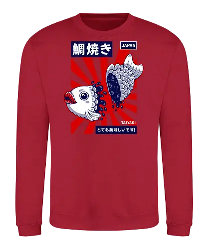 TAIYAKI - taiyaki, japan, japanese, food, japanese food, sweet, fish, cute, kawaii, culture - Sweatshirt