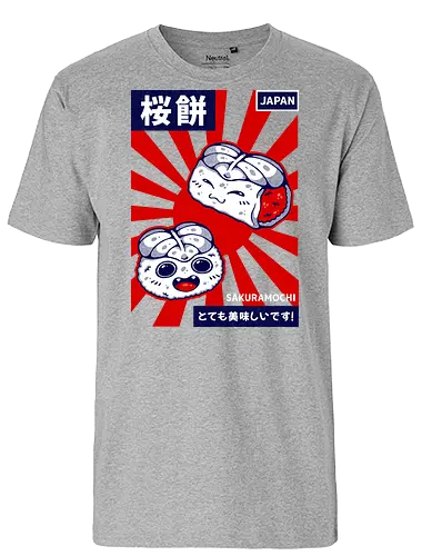 SAKURAMOCHI  - sakura, sakuramochi, sakura mochi, mochi, japan, japanese, japanese food, asia, cute, kawaii - Fairtrade T-Shirt
