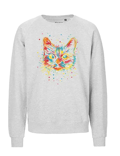psychedelicat - cat, kitty, catnip, psychedelic, animals - Fairtrade Sweatshirt