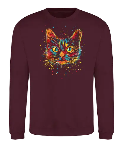 psychedelicat - cat, kitty, catnip, psychedelic, animals - Sweatshirt