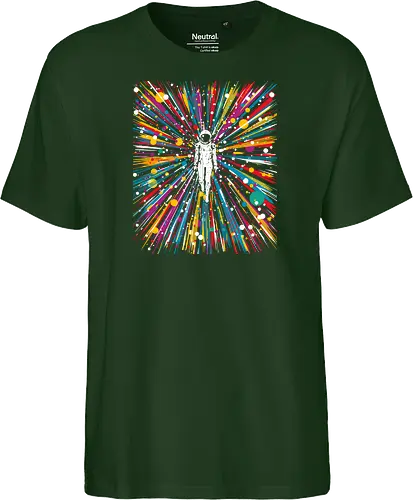 High speed state of consciousness - cosmonaut, astronaut, psychedelic, colorfull, space - Fairtrade T-Shirt