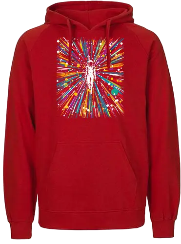 High speed state of consciousness - cosmonaut, astronaut, psychedelic, colorfull, space - Fairtrade Hoodie