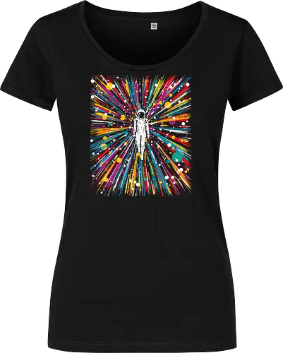 High speed state of consciousness - cosmonaut, astronaut, psychedelic, colorfull, space - Damen T-Shirt