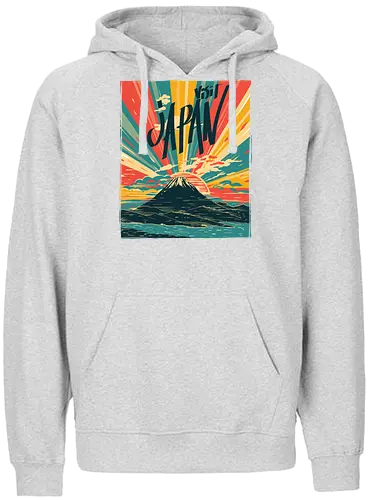 Visit Japan - japan, retro, vintage, typography - Fairtrade Hoodie