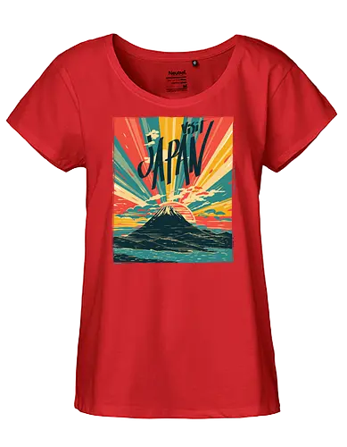 Visit Japan - japan, retro, vintage, typography - Fairtrade Girl Shirt