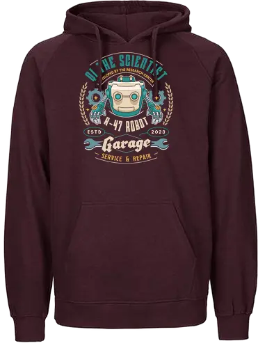 Qi R 47 Garage Emblem - my time at sandrock, my time at portia, my time at evershine, indie game, gaming, gamer, video games, fang, farming simulator, rpg, adventure, harvest, sand, wild yakmel, hazardous ruins - Fairtrade Hoodie