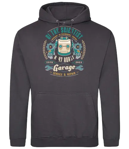 Qi R 47 Garage Emblem - my time at sandrock, my time at portia, my time at evershine, indie game, gaming, gamer, video games, fang, farming simulator, rpg, adventure, harvest, sand, wild yakmel, hazardous ruins - Standard Hoodie