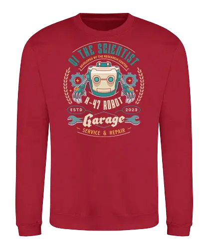 Qi R 47 Garage Emblem - my time at sandrock, my time at portia, my time at evershine, indie game, gaming, gamer, video games, fang, farming simulator, rpg, adventure, harvest, sand, wild yakmel, hazardous ruins - Sweatshirt