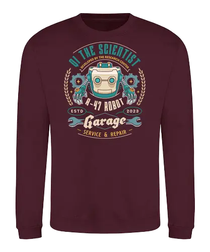 Qi R 47 Garage Emblem - my time at sandrock, my time at portia, my time at evershine, indie game, gaming, gamer, video games, fang, farming simulator, rpg, adventure, harvest, sand, wild yakmel, hazardous ruins - Sweatshirt