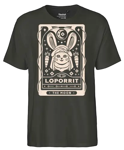 Loporrit Vintage Tarot Card - final 9, final 7, final ix, Cloud, Villain, video game, fat chocobo, vivi ornitier, black mage, fantasy, Final XIV, final 14, tarot card, loporrit, quina quen, Cactus, Kupo, Kweh, final xiv, ff14 - Fairtrade T-Shirt