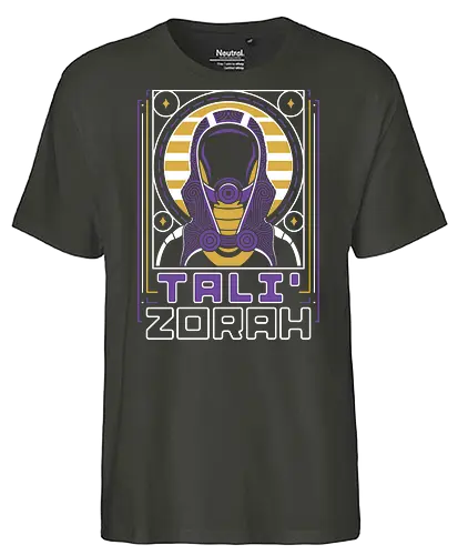 Tali Zorah Aesthetic - mass effect, n7, commander shepard, spectre, ssv normandy, video game, gaming, gamer, urdnot wrex, mordin solus, jaal ama darav, liara t soni, systems alliance, garrus vakarian, tali zorah - Fairtrade T-Shirt
