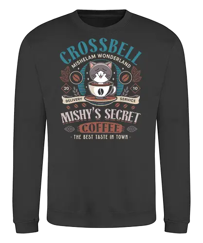 Mishelam Wonderland Coffee - trails to azure, tio plato, mishy, legend heroes, crossbell, bracer guild, thors military academy, trails from zero, ramen, noodles, trails into reverie, trails of cold steel, gamer, gaming, video game - Sweatshirt