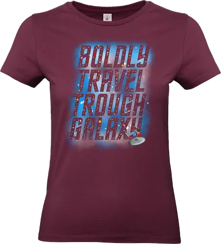 Boldly travel - pop culture, scifi, space ship, television, movies - Standard T-Shirt (Frauen)