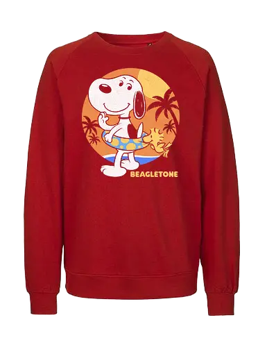 Beagle Sun Block - Summertime, Summer, Wave, Beagle, Beach, Adventure, Classic, Vintage, Retro, Cartoon, Surfing, Surf, Sun, Sunny, Pet, Dog - Fairtrade Sweatshirt