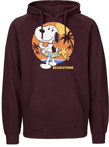 Beagle Sun Block - Summertime, Summer, Wave, Beagle, Beach, Adventure, Classic, Vintage, Retro, Cartoon, Surfing, Surf, Sun, Sunny, Pet, Dog - Fairtrade Hoodie