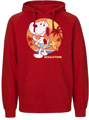 Beagle Sun Block - Summertime, Summer, Wave, Beagle, Beach, Adventure, Classic, Vintage, Retro, Cartoon, Surfing, Surf, Sun, Sunny, Pet, Dog - Fairtrade Hoodie