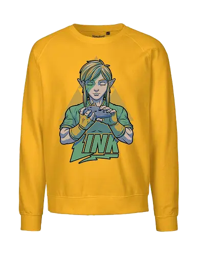 Glam Rock Elf - video game, rpg, fantasy adventure, elf, classic, music, rock and roll, ocarina - Fairtrade Sweatshirt