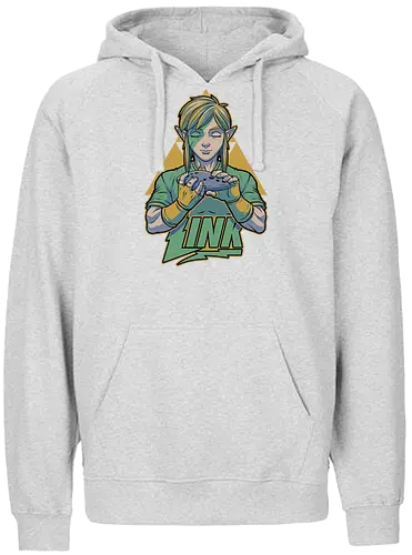 Glam Rock Elf - video game, rpg, fantasy adventure, elf, classic, music, rock and roll, ocarina - Fairtrade Hoodie