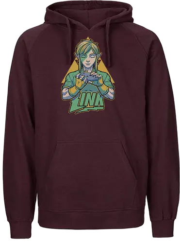 Glam Rock Elf - video game, rpg, fantasy adventure, elf, classic, music, rock and roll, ocarina - Fairtrade Hoodie